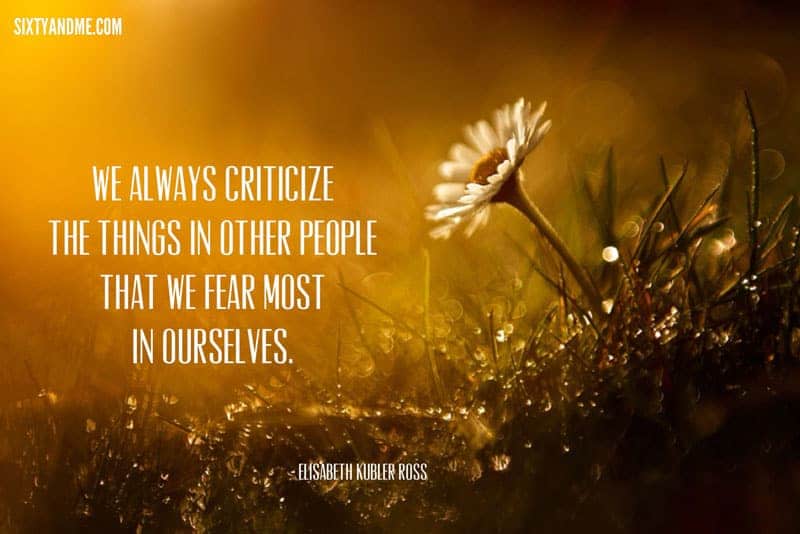 Elizabeth Kubler Ross - We always criticize the things in other people that we fear most in ourselves