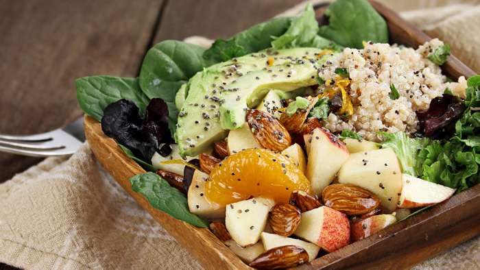 Whole grains nuts seeds fruit