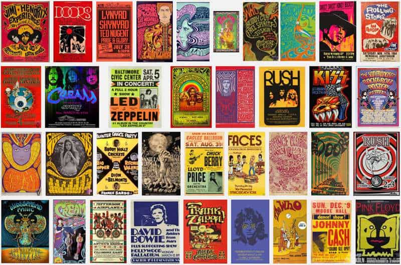 Classic rock posters