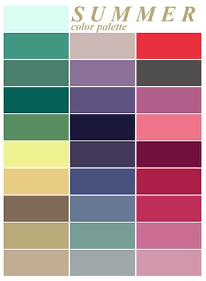 Summer color palette