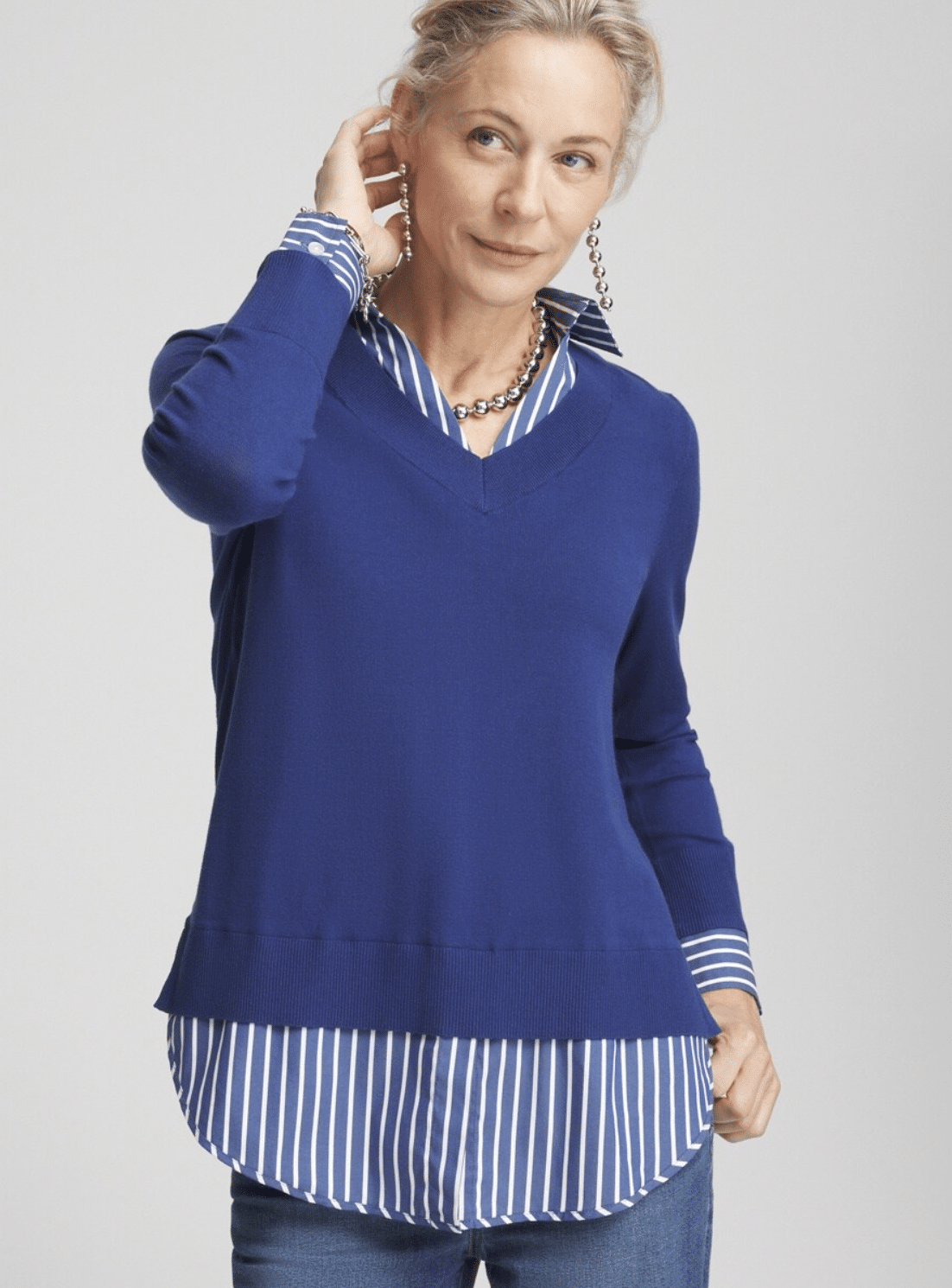 Built-In Shirt Knit Sweater at Chico’s
