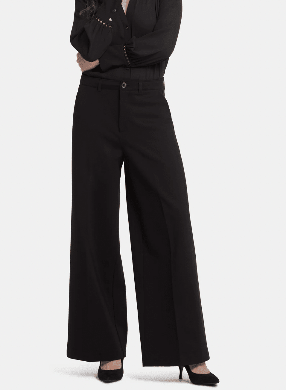 Whitney Trouser Pants In Ponte Knit With Super High Rise at NYDJ
