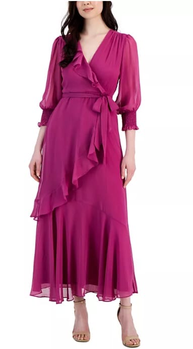 Macy’s belted ruffled dress