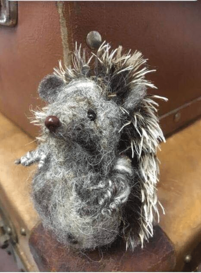 Needle felted hedgehog Enter the Wildwoods