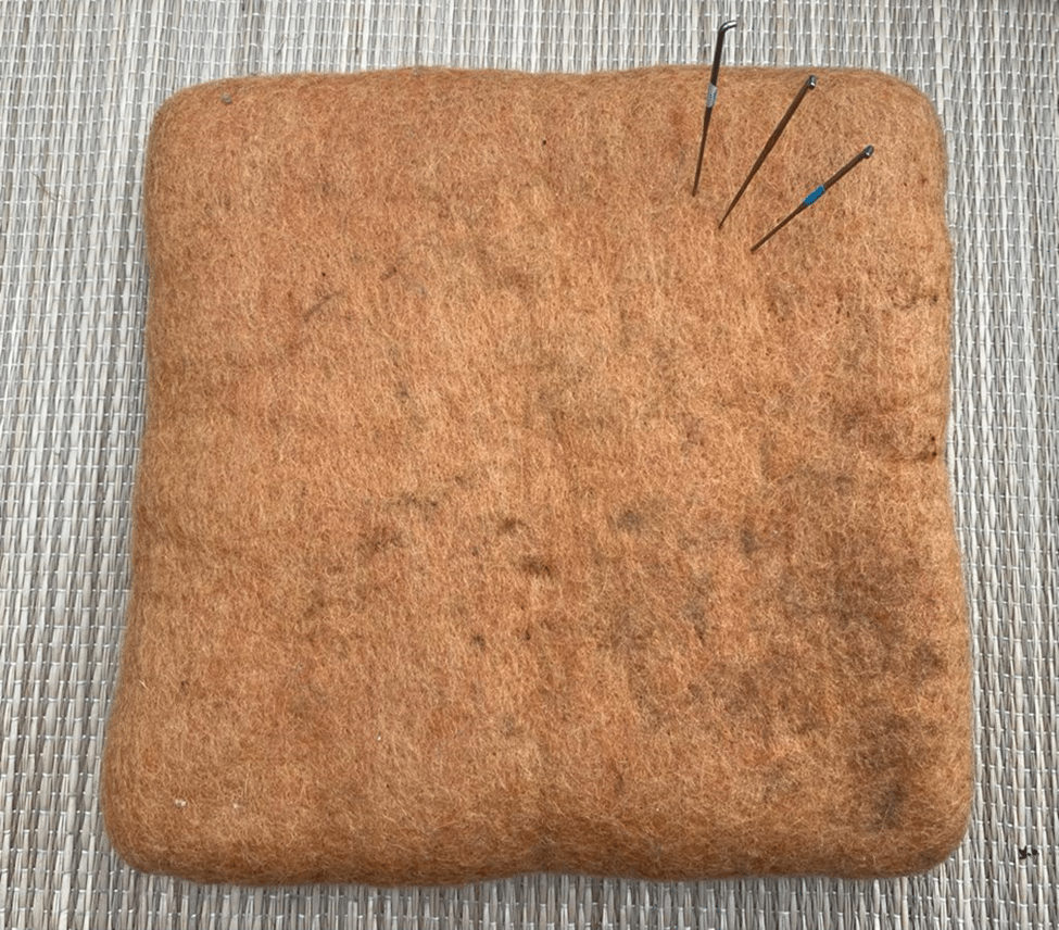 Wool pad for needle felting Enter the Wildwoods