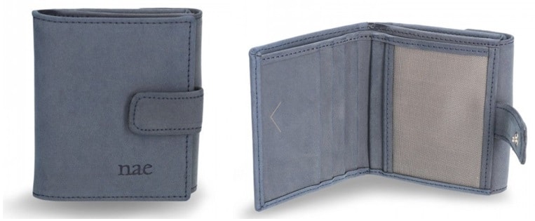 Nae GABE BLUE VEGAN CARD AND COIN WALLET