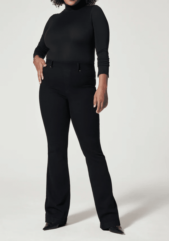 Spanx Flare Jeans, Clean Black