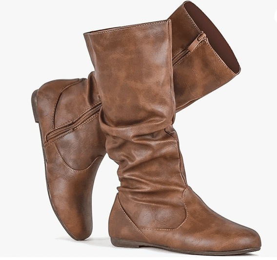 katliu Slouchy Mid-Calf Boots