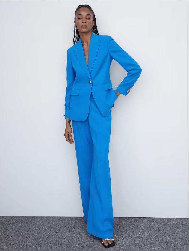 Blazer with Jewel Button