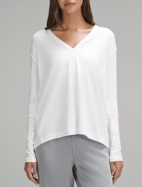 Lululemon Back In Action V-Neck Long-Sleeve Shirt