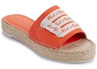 Cherie Logo Slip-On Espadrille Platform Slide Sandals