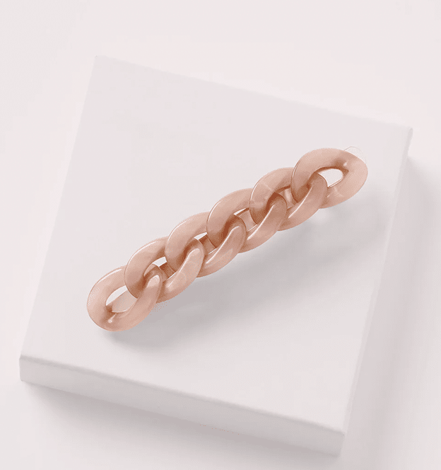 LARGE CHAMPAGNE MARBLE CHAIN BARRETTE from The Hair Edit