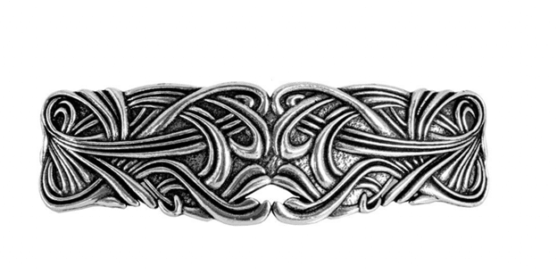 Large Art Nouveau Swirl Hair Clip