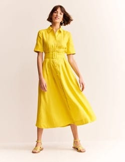Louise Linen Midi Shirt Dress