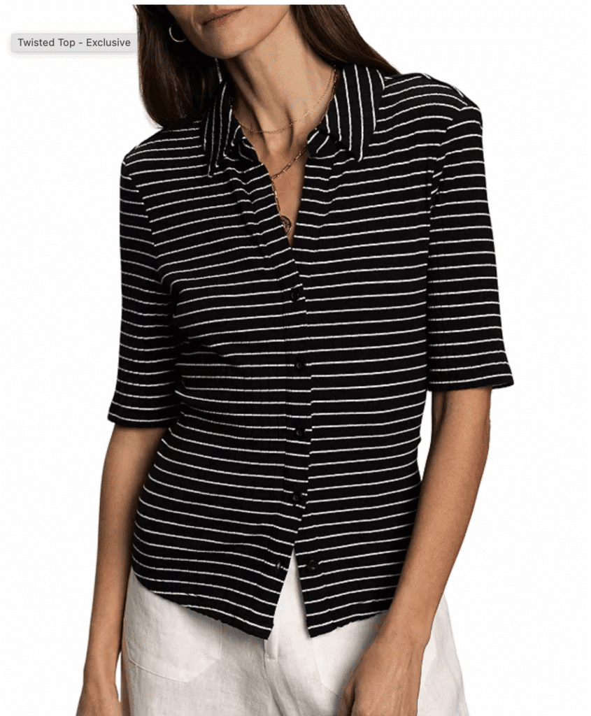 Sanctuary Ribbed Knit Button Front Shirt