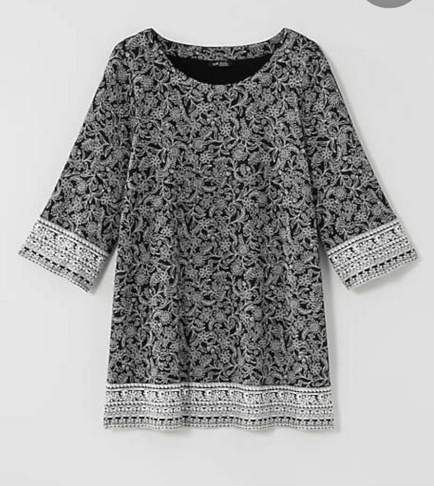 Wearever Border-Printed Knit Top