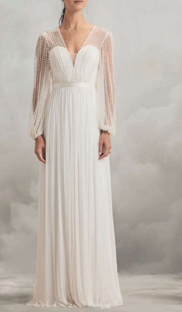 Catherine Deane – Cora Gown Beaded Bodice with Tulle Skirt