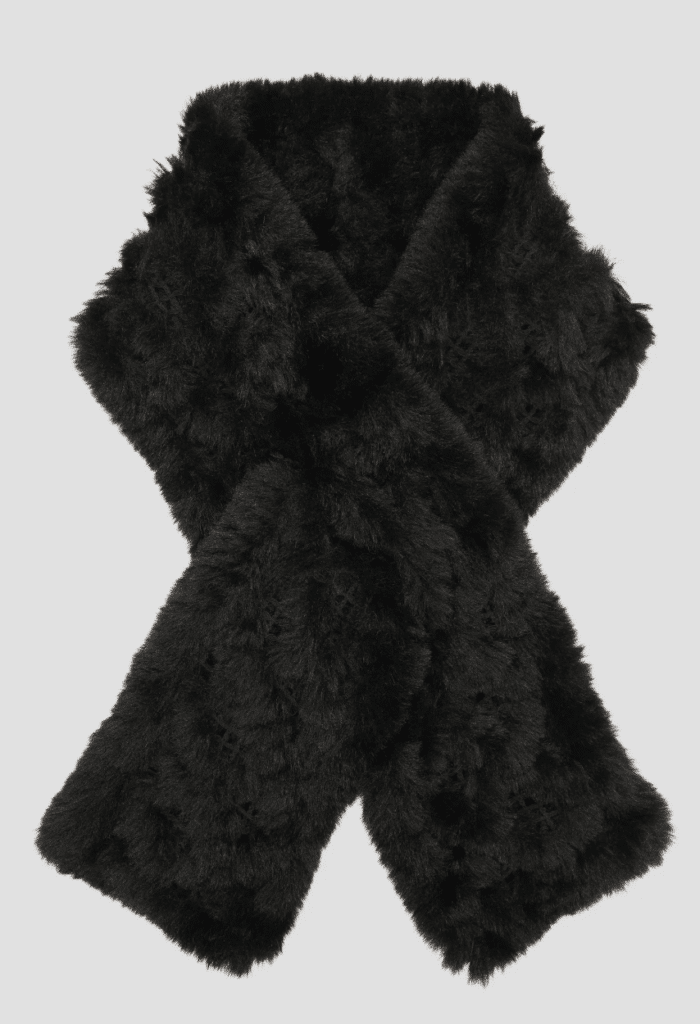 Fur-Free Rex Rabbit (Faux Fur) Knit Pull-Through Scarf