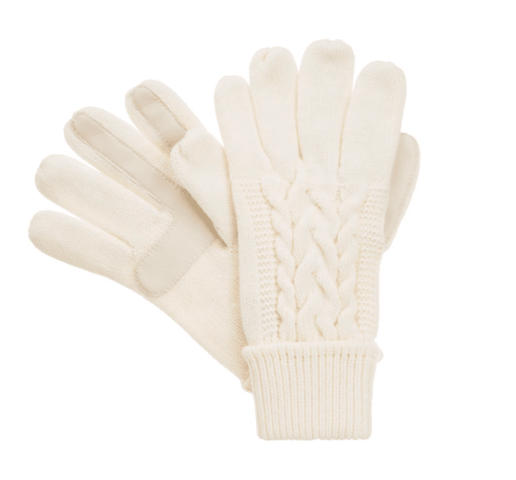 Isotoner Cable Knit Gloves with Smart Touch