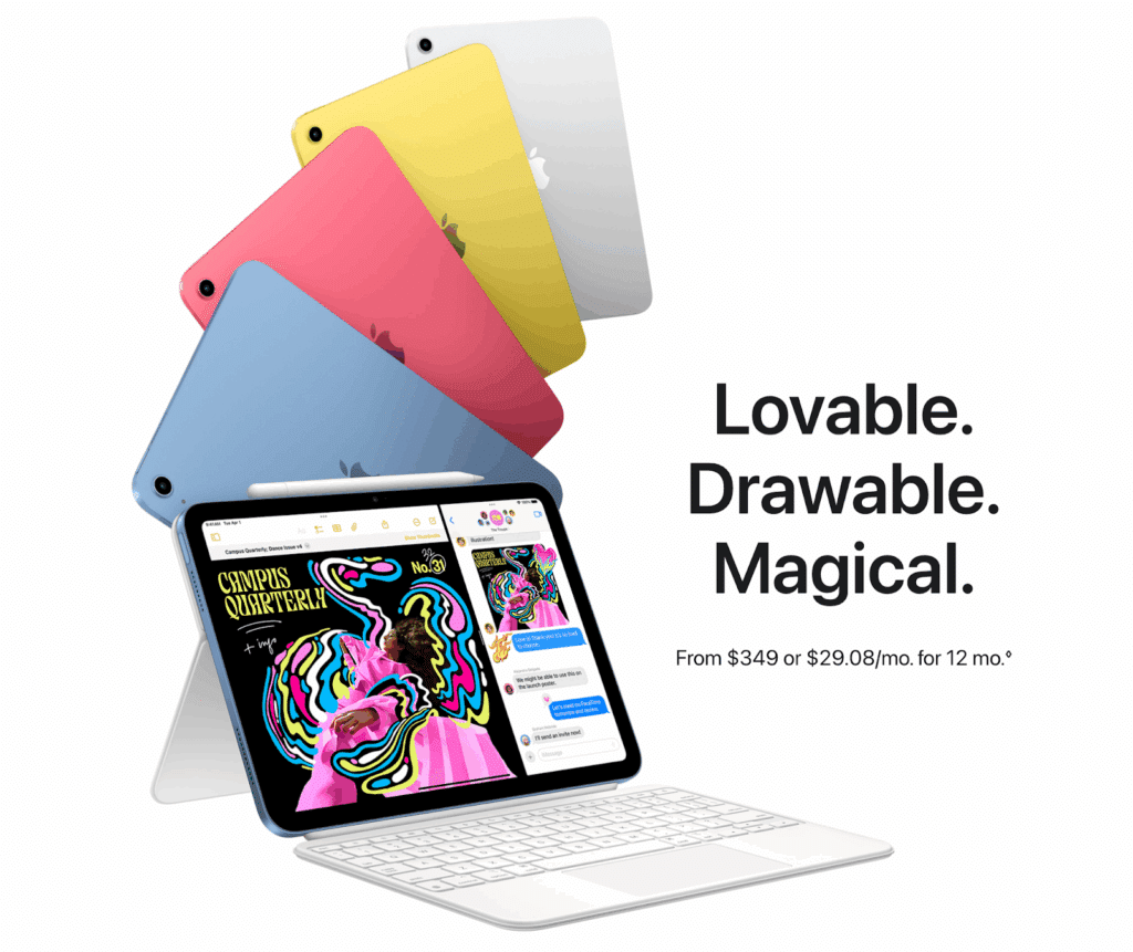 iPad (10th Gen) – With Siri and a 10.9” Liquid Retina Display