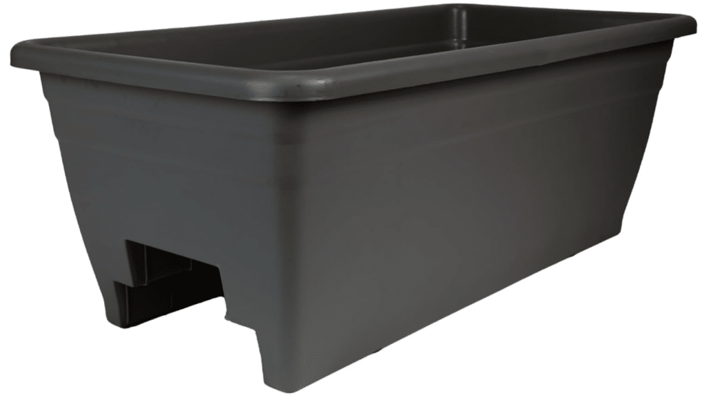 The HC Companies Deck Railing Planter Box w/Removable Drain Plugs