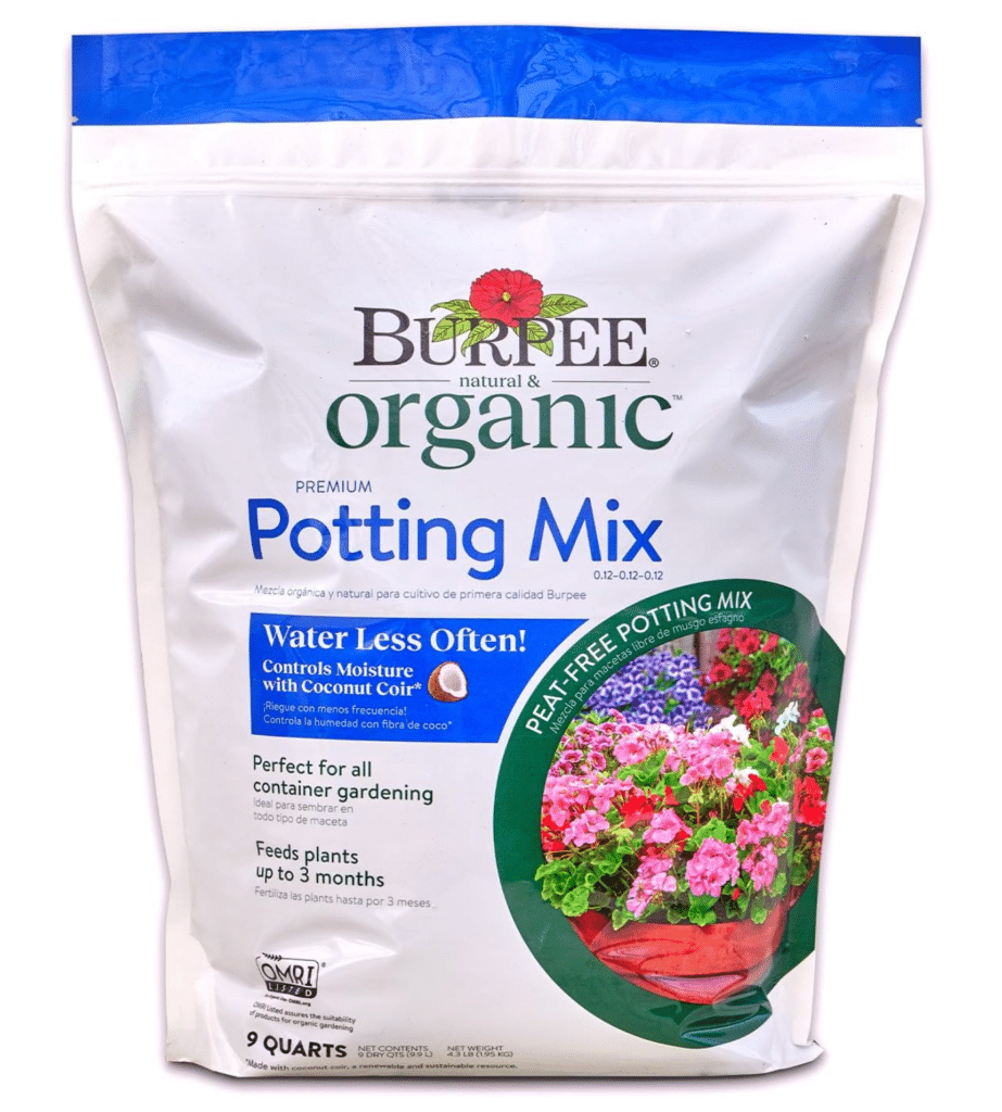Burpee, 9 Quarts | Premium Organic Potting Natural Soil Mix Food Ideal for Container Garden-Vegetable, Flower & Herb Use for Indoor Outdoor